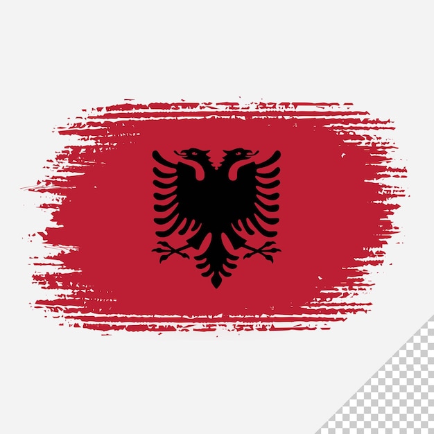 brush flag albania transparent background albania brush watercolour flag design template element pn