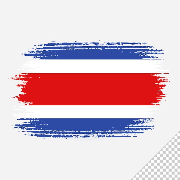 PSD brush flag costa rica transparent background costa rica brush stroke flag design