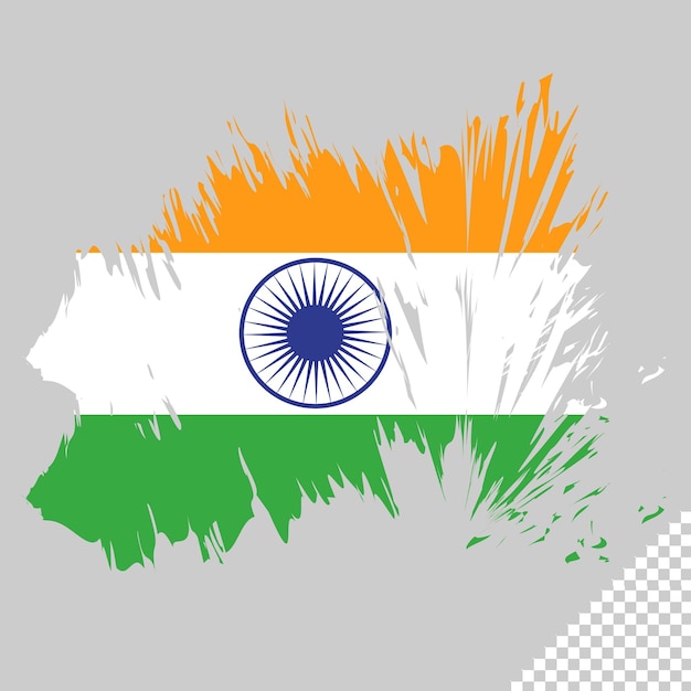 PSD brush flag india transparent background india brush watercolour flag design template element psd