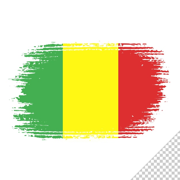 brush flag mali transparent background mali brush watercolour flag design template element psd file