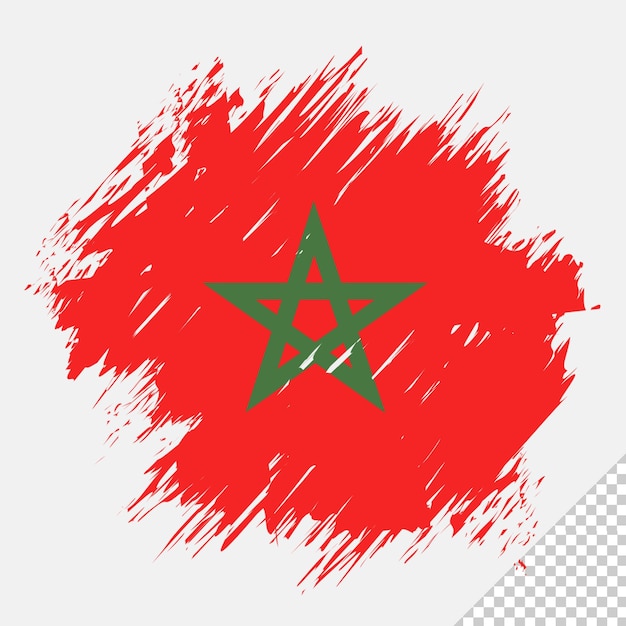 PSD brush flag morocco transparent background morocco brush watercolour flag design template