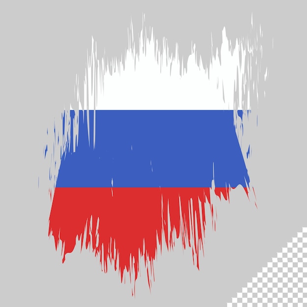 PSD brush flag rusia transparent background rusia brush watercolour flag design template element