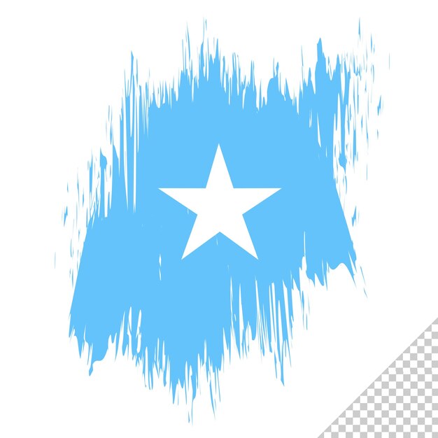 Elemento del modello di disegno della bandiera dell'acquerello del pennello della somalia sfondo trasparente della bandiera della somalia