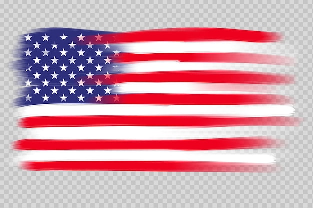 ブラッシュ フラグ アメリカ合衆国 透明な背景 アメリカ合衆国 ブラッシュ フラッグ デザイン テンプレート エレメント