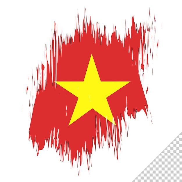 PSD brush flag vietnam transparent background vietnam brush watercolour flag design template element