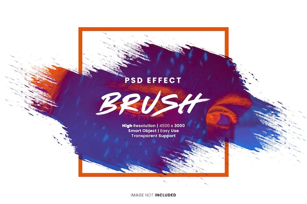 PSD brush poster photo effect psd