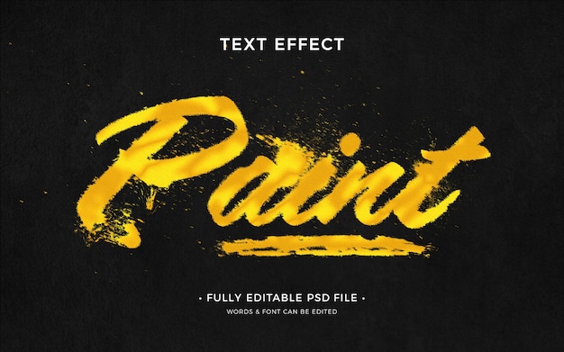 Brush stroke text effect font