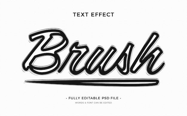 PSD brush stroke text effect font