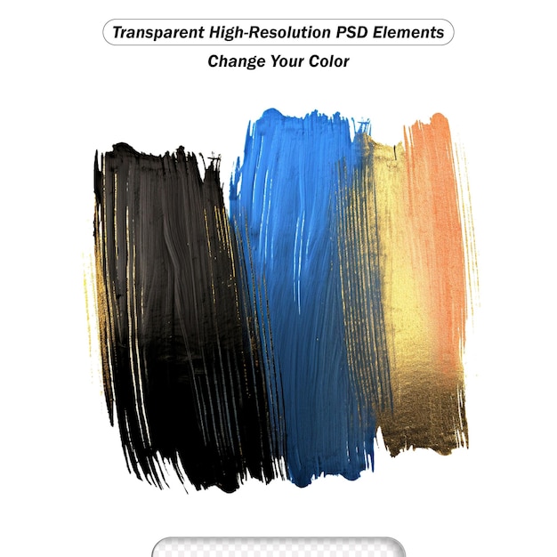 PSD brush stroke and texture smear brush on a white transparent background