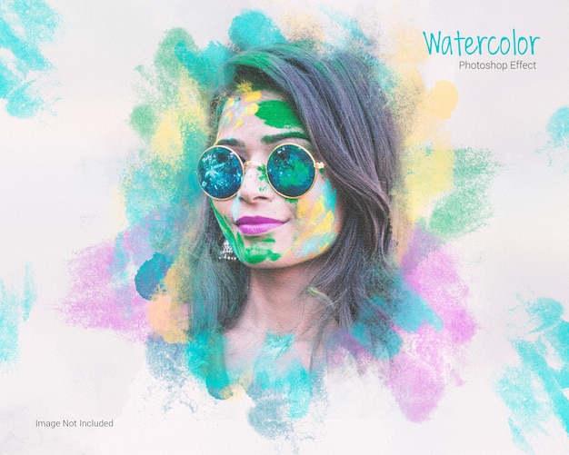 PSD brush watercolor photo effect