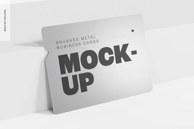 Brushed Metal Business Card Mockup