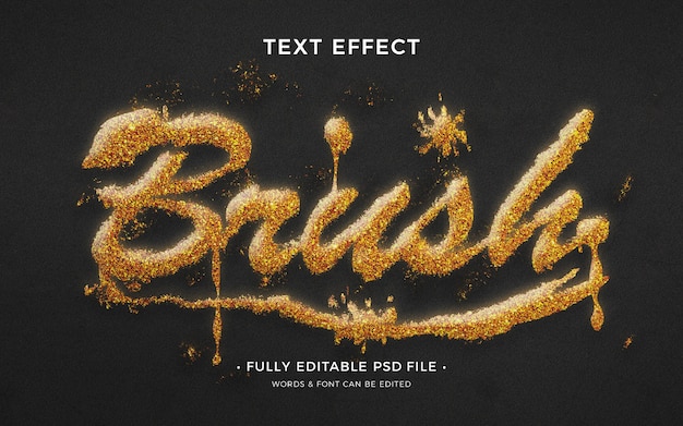 PSD brushes text effect