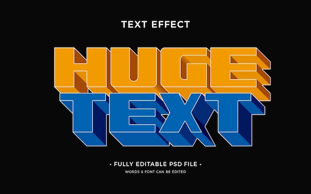 PSD brutalist text effect