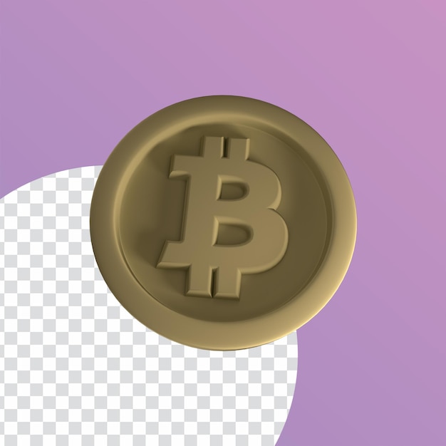 Btc bitcoin coin 3d rendering