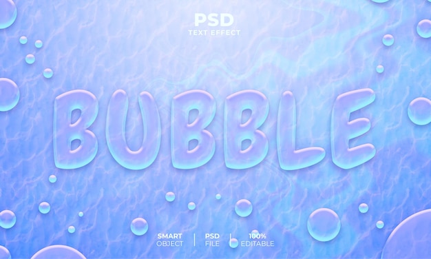 Bubble 3D editable text effect