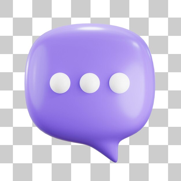 PSD illustrazione 3d di bubble chat