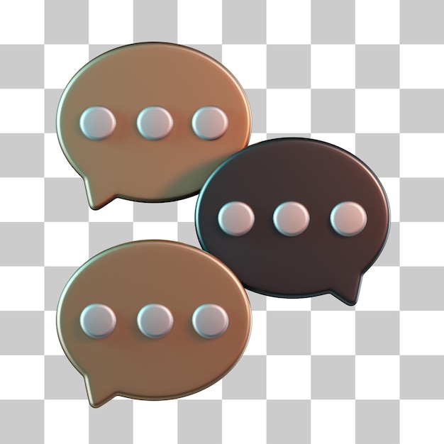 PSD bubble chat 3d-pictogram