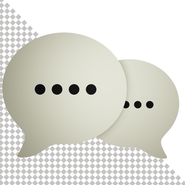 PSD bubble chat 3d-pictogram