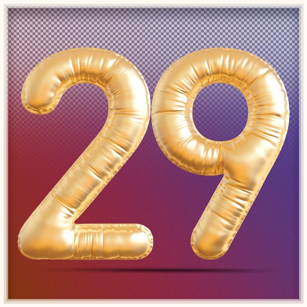 PSD bubble gold number 29