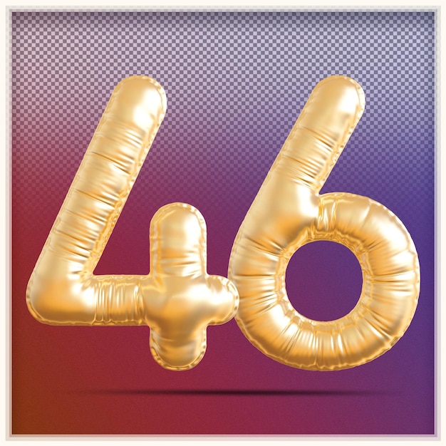 PSD bubble gold number 46