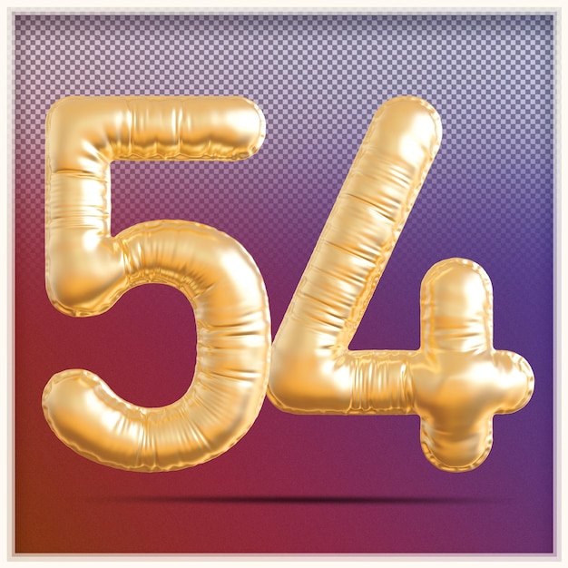 PSD bubble gold number 54