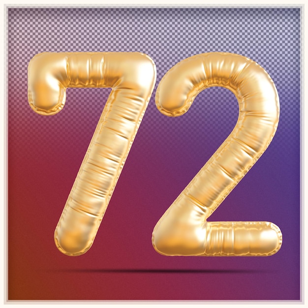 PSD bubble gold number 72
