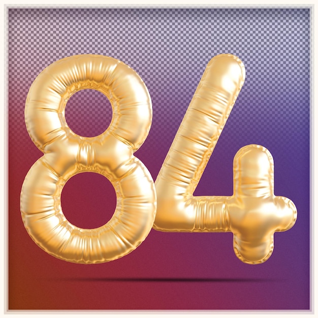 PSD bubble gold number 84