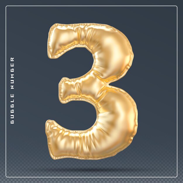 PSD bubble golden number 3