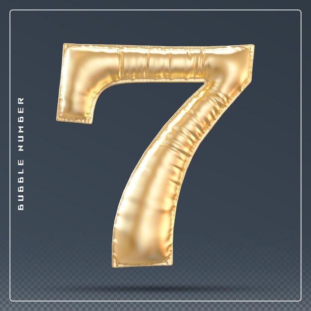 PSD bubble golden number 7