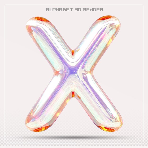 버블 글자 X 글 ⁇  그래디언트 알파 ⁇  3d 렌더