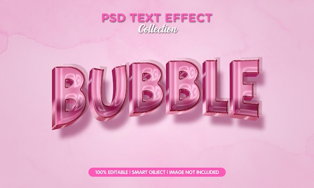 Bubble psd text effect