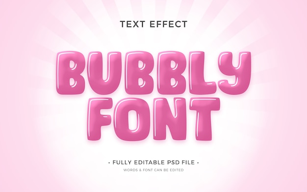 PSD bubble text effect