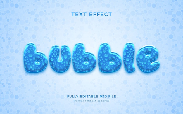 PSD bubble text effect