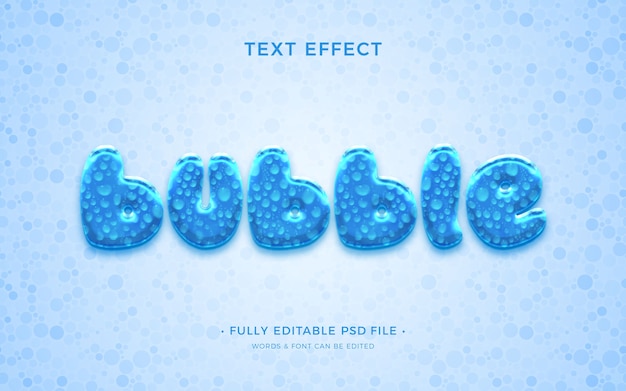 Bubble text effect
