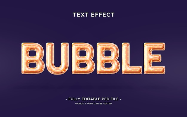 PSD bubble text effect