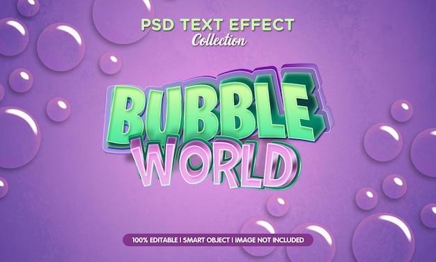 PSD bubble text psd effect