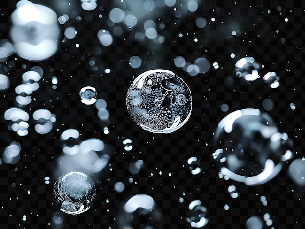 PSD bubbles in a glass of water