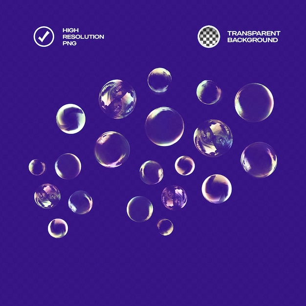 Bubbles Isolated Transparent Graphic Element