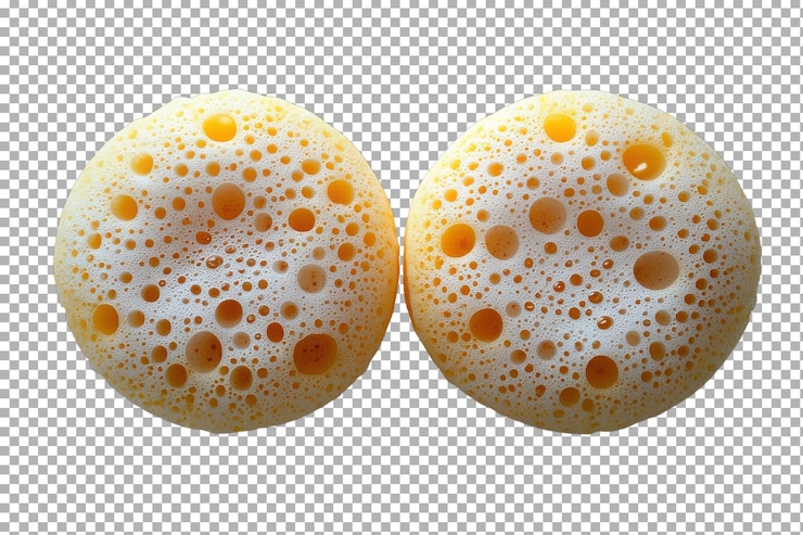 PSD bubbles of a natural sea sponge display texture and structure under bright light in a closeup view