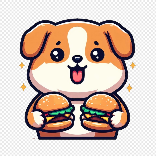 PSD bubbly dog png sticker