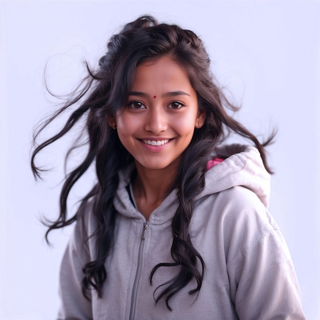 PSD bubbly nepali girl with a bouncy expression