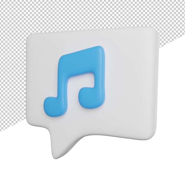 Buble chat audio вид сбоку 3d-рендеринг иллюстрации на прозрачном фоне