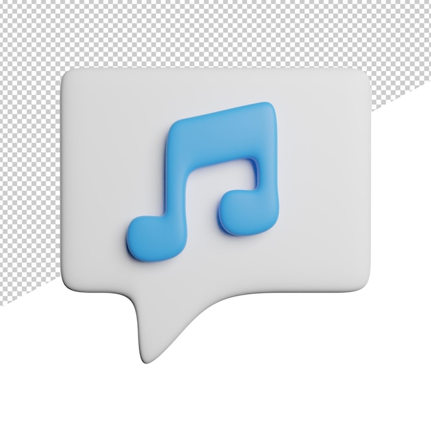 Buble Chat Audio Widok Z Przodu 3d Renderowania Ilustracji Na Przezroczystym Tle