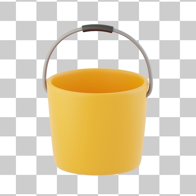 bucket 3D icon 3D Illustrations