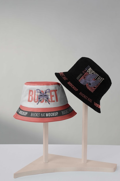 PSD bucket hat mock-up design