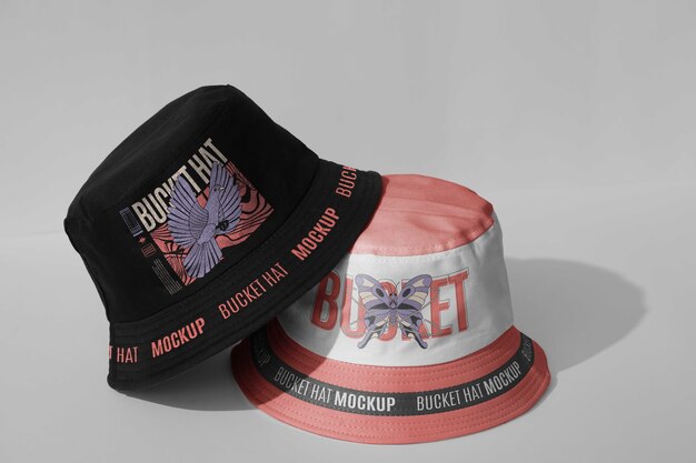 PSD bucket hat mock-up design