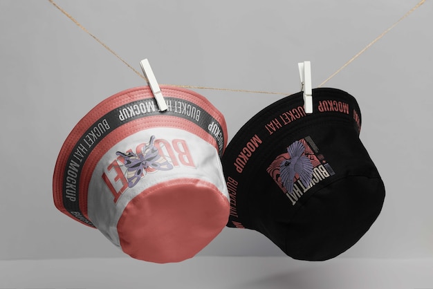 PSD bucket hat mock-up design