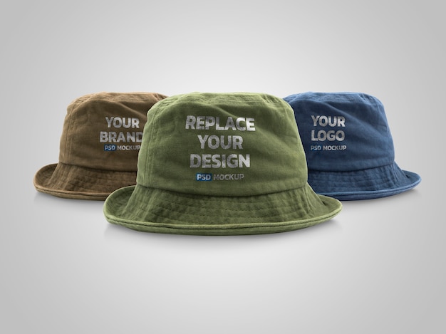 PSD bucket hat mockup