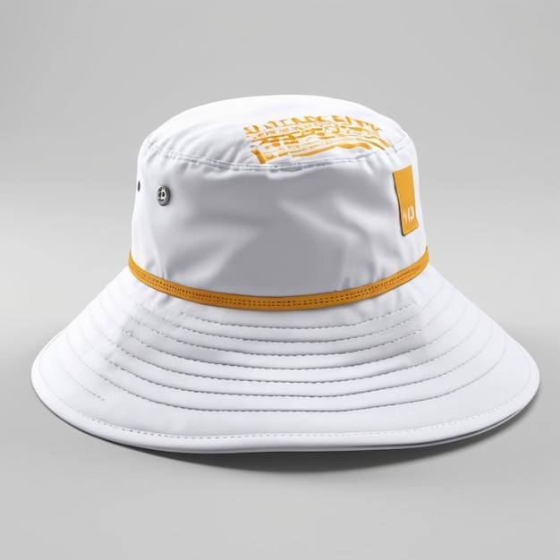 Bucket hat psd on a white background