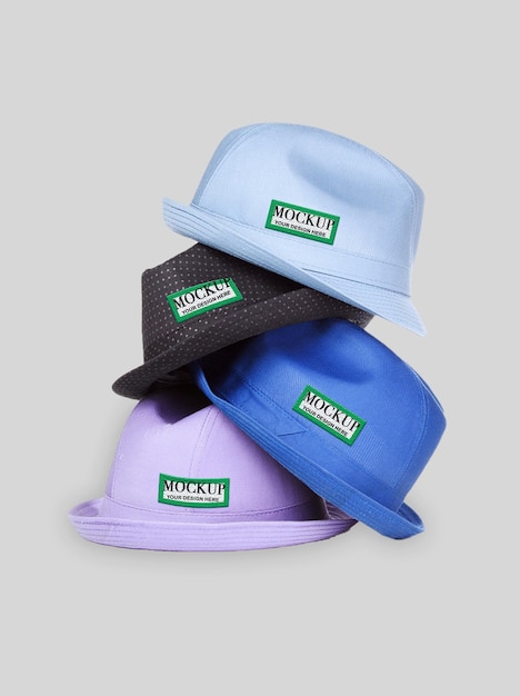 Bucket hat stack logo mockup